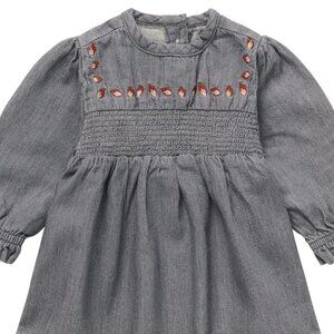 Noppies grey denim girls dress loa